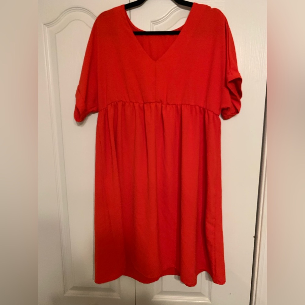 Casual red dress